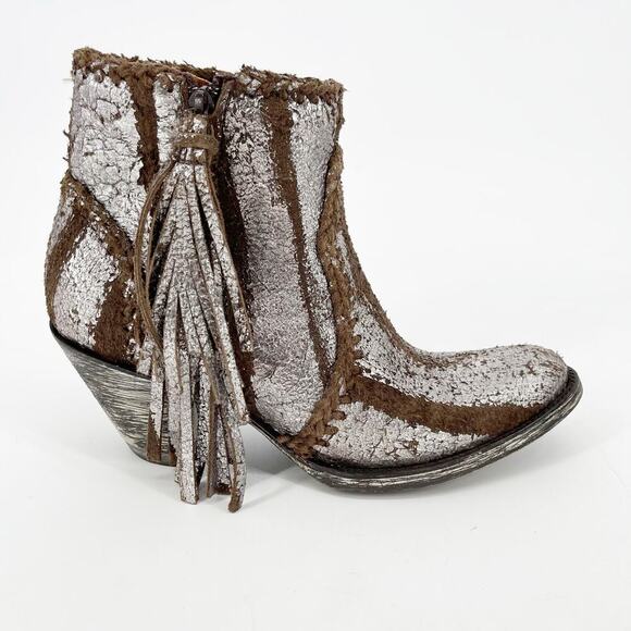 Old Gringo Brown Adela Brushed Metallic Tassel Western Cowgirl Ankle Boot size 7 - Picture 2 of 10
